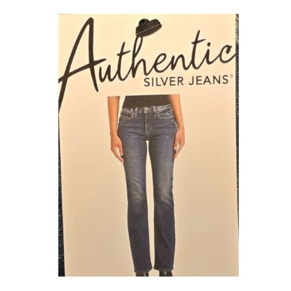 Silver Jeans Co Authentic 8x31 Women's Dark Wash Curvy Slim Straight NWOT